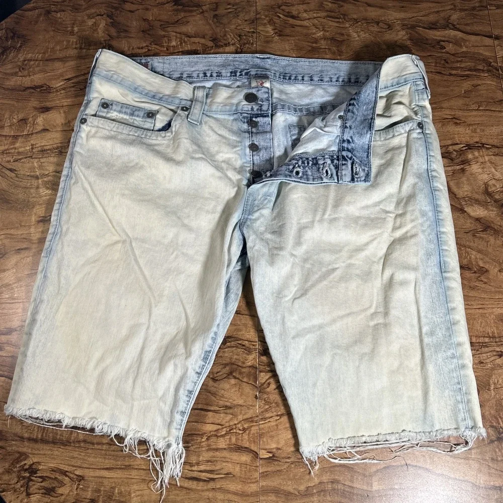 Vintage True Religion Shorts Men's 42 Acid Wash 13
